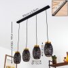 VENTIMIGLIA Pendant Light black-gold, 4-light sources