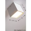 Helestra LED ceiling light aluminium, white, 1-light source