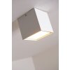 Helestra LED ceiling light aluminium, white, 1-light source