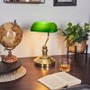 banker lamp gold, green, brass, 1-light source