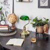 banker lamp gold, green, brass, 1-light source