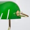 banker lamp gold, green, brass, 1-light source