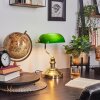 banker lamp gold, green, brass, 1-light source