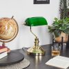 banker lamp gold, green, brass, 1-light source