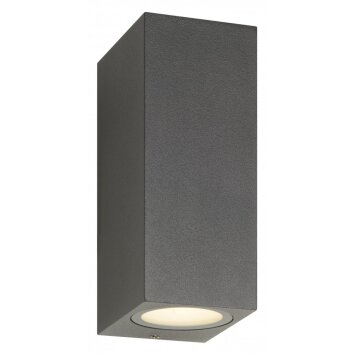 LCD outdoor wall light LED black, 2-light sources