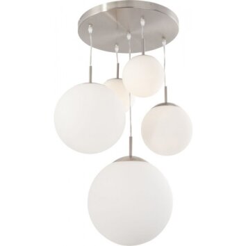 Steinhauer BOLLIQUE ceiling light stainless steel, 5-light sources