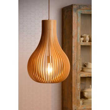 Lucide BODO hanging light brown, 1-light source