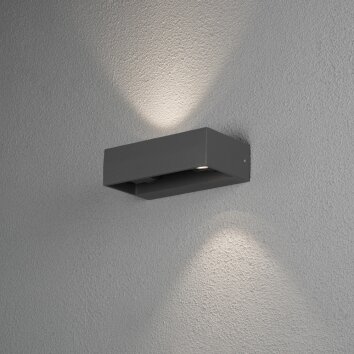 Konstsmide MONZA Outdoor Wall Light LED black, 2-light sources