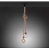 Pendant Light Leuchten Direkt ROPE brown, black, 2-light sources