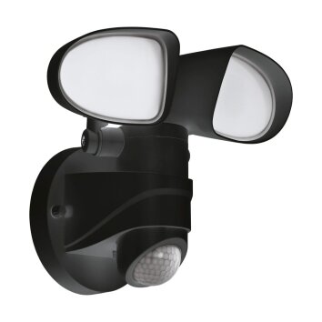 EGLO PAGINO Wall Light LED black, 1-light source, Motion sensor