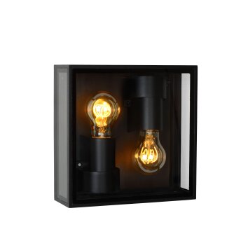 Outdoor Wall Light Lucide DUKAN black, 2-light sources