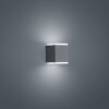 Helestra Kibo outdoor wall light LED grey, 2-light sources
