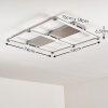 Beken Ceiling Light LED matt nickel, 1-light source