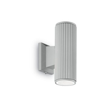 Ideal Lux BASE Wall Light grey, 2-light sources