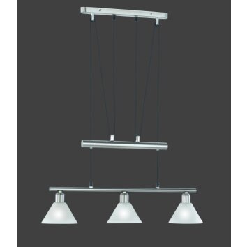 Trio 3751 pendant light stainless steel, matt nickel, 3-light sources