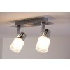 Brilliant LED ceiling spotlight chrome, white, 2-light sources