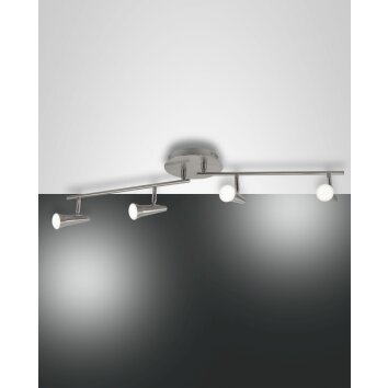 Fabas Luce NIKO Ceiling light LED matt nickel, 4-light sources