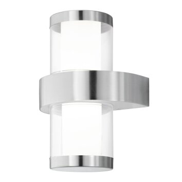 Eglo BEVERLY 1 outdoor wall light LED stainless steel, 2-light sources