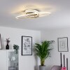 KRABI Ceiling Light LED matt nickel, 3-light sources, Remote control