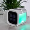 CHANIA electric desk fan LED black, white, 1-light source, Colour changer