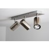 Trio 8024 ceiling light stainless steel, matt nickel, 3-light sources