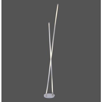 Leuchten-Direkt MARLO Floor Lamp LED stainless steel, 2-light sources