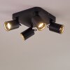Kullaberg Ceiling Light black, 4-light sources