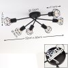 Baripada Ceiling Light black, 6-light sources