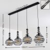 WALTERSWALD Pendant Light black, 4-light sources