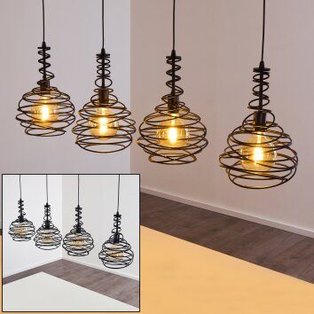 WALTERSWALD Pendant Light black, 4-light sources