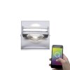 Paul Neuhaus Q-Fisheye Wall Light LED stainless steel, 2-light sources, Remote control, Colour changer