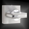 Paul Neuhaus Q-Fisheye Wall Light LED stainless steel, 2-light sources, Remote control, Colour changer