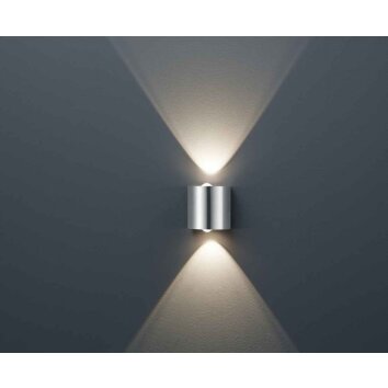 Trio WALES wall light LED matt nickel, 2-light sources