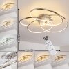GIMDALEN Ceiling light LED matt nickel, 1-light source, Remote control