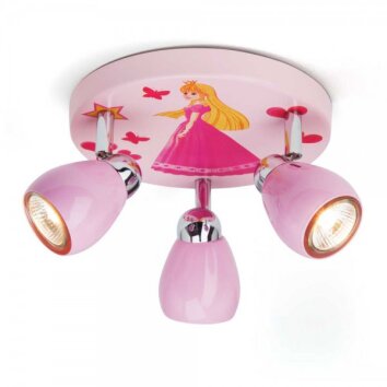 Brilliant Princess round spotlight pink, 3-light sources