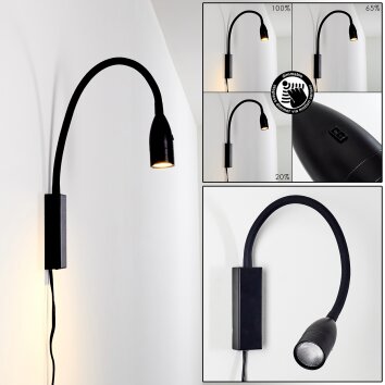 Alsea Bedside lamp LED black, 1-light source, Motion sensor