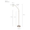 Steinhauer MEXLITE Floor Lamp LED stainless steel, 1-light source