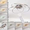 GIMDALEN Ceiling light LED matt nickel, 1-light source, Remote control