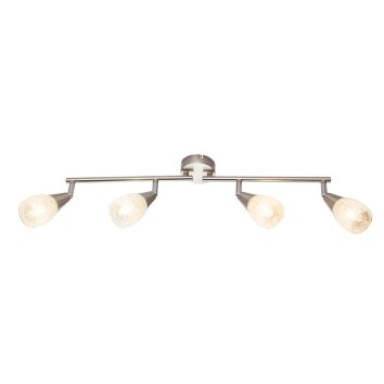 Globo KRISTALL Ceiling light matt nickel, 4-light sources