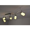 Trio 8214 ceiling light LED aluminium, chrome, stainless steel, 6-light sources