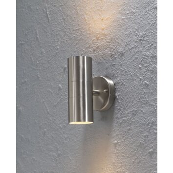 Konstsmide MODENA wall light stainless steel, 2-light sources