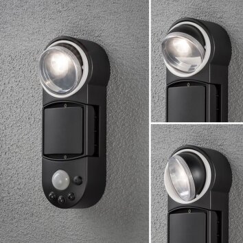 Konstsmide PRATO wall light LED white, 1-light source, Motion sensor