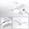 Doha ceiling fan LED white, 1-light source, Remote control