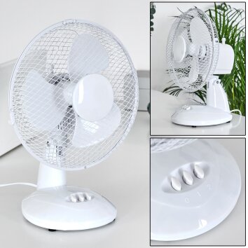 SOPOT electric desk fan chrome, white