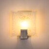 eckig wall light stainless steel, white, 1-light source