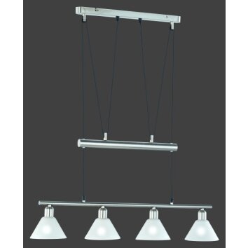 Trio 3751 pendant light stainless steel, matt nickel, 4-light sources