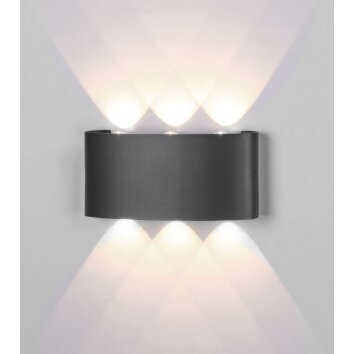 Outdoor Wall Light Mantra ARCS LED grey, 1-light source