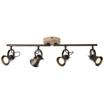 Spotlight Brilliant Seed Dark wood, black, 4-light sources