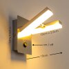 Sakami wall light LED matt nickel, 2-light sources