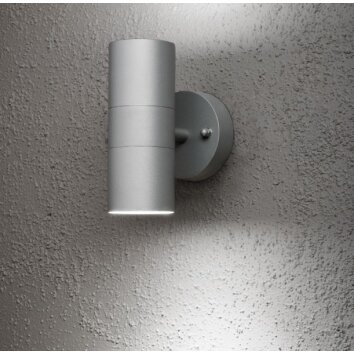 Konstsmide MODENA wall light grey, 2-light sources